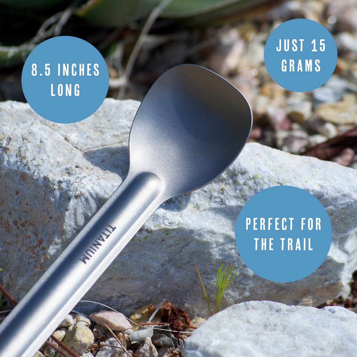 Hiker's Gold Ultralight Titanium Long-Handled Spoon