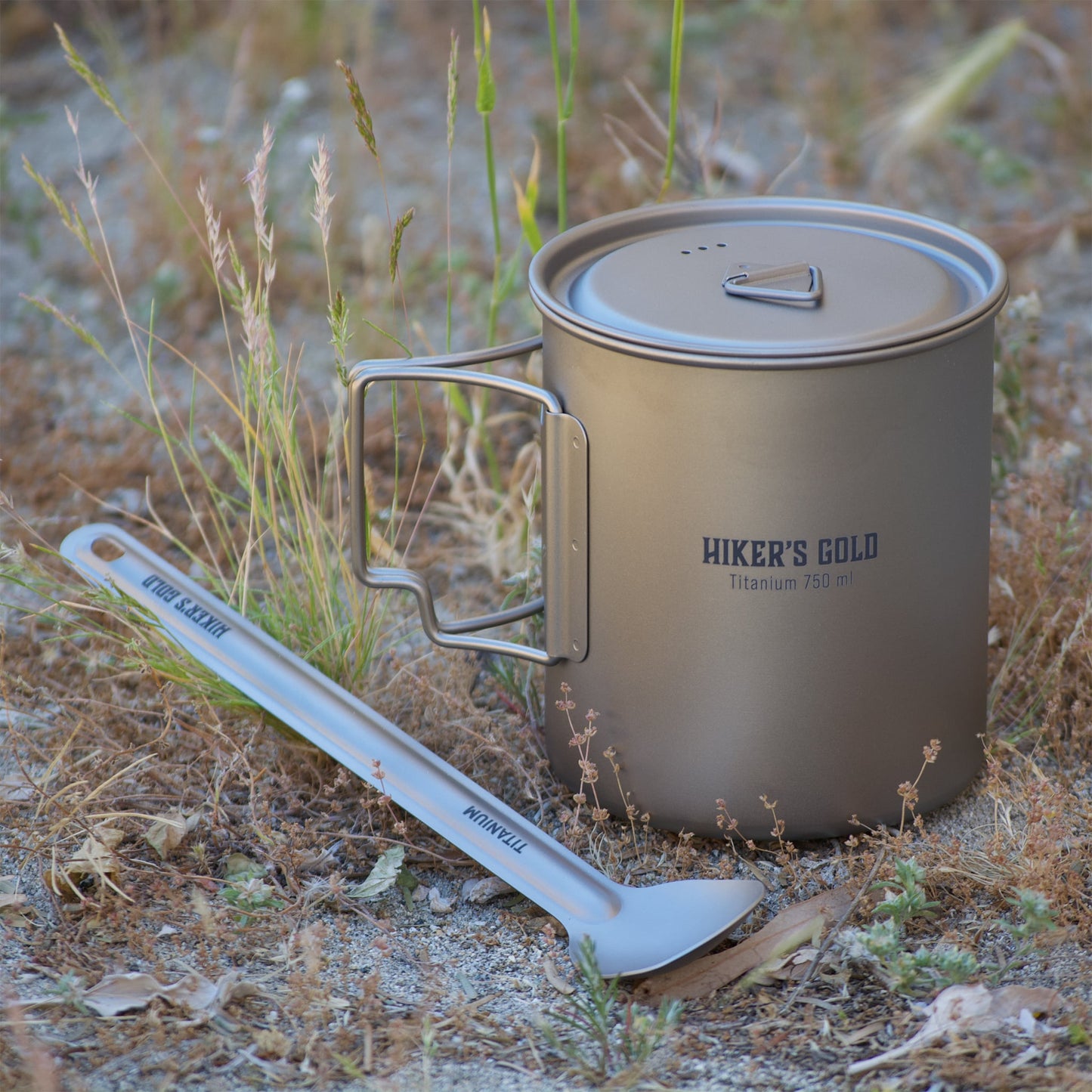 Hiker's Gold Ultralight Titanium Long-Handled Spoon