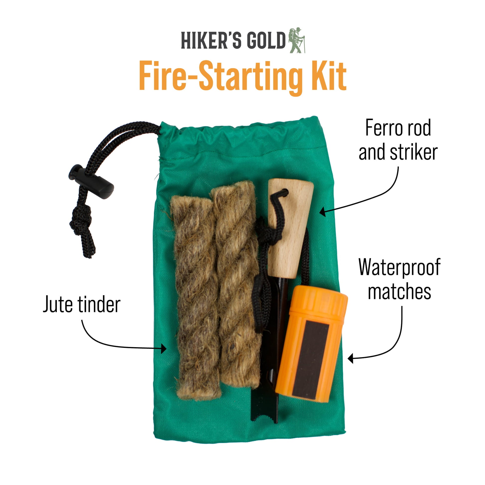 Hiker's Gold Fire-Making Kit