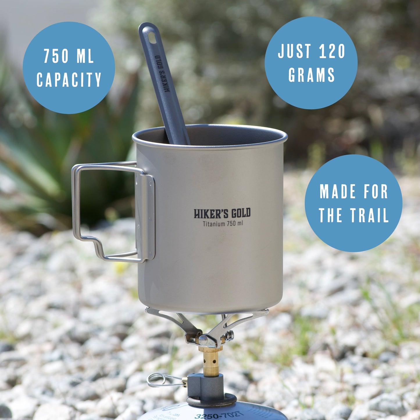 Hiker's Gold 750 ml Ultralight Titanium Pot