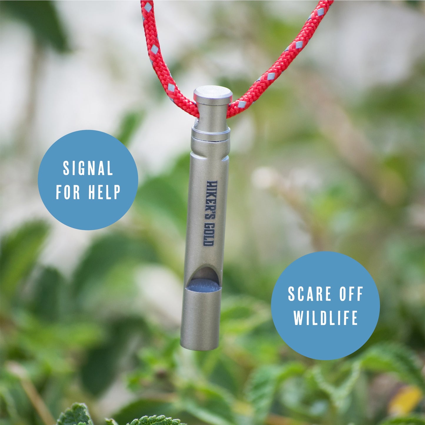 Hiker's Gold Ultralight Titanium Emergency Whistle