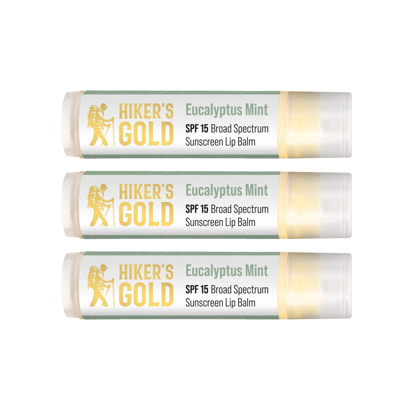 Hiker's Gold Eucalyptus Mint SPF 15 Sunscreen Lip Balm