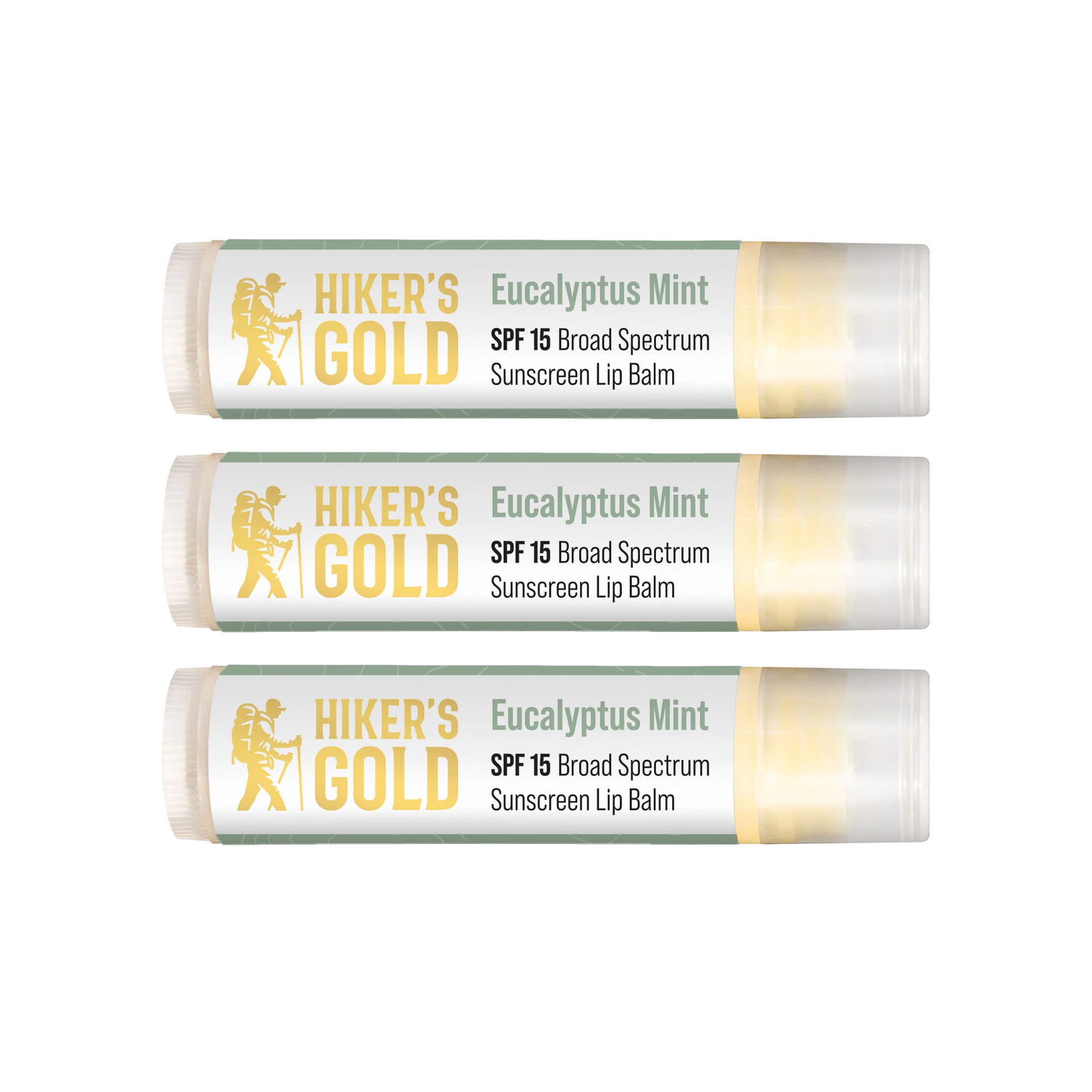 Hiker's Gold Eucalyptus Mint SPF 15 Sunscreen Lip Balm