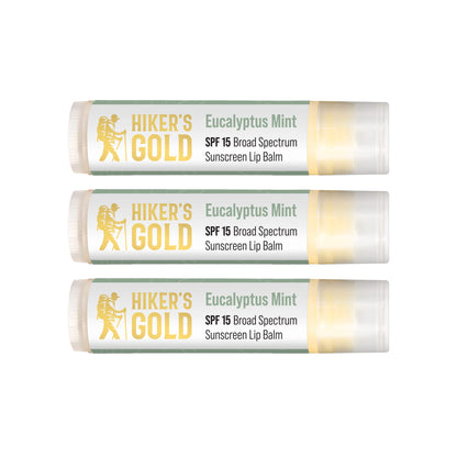 Hiker's Gold Eucalyptus Mint SPF 15 Sunscreen Lip Balm