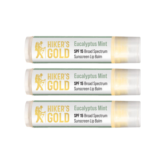 Hiker's Gold Eucalyptus Mint SPF 15 Sunscreen Lip Balm