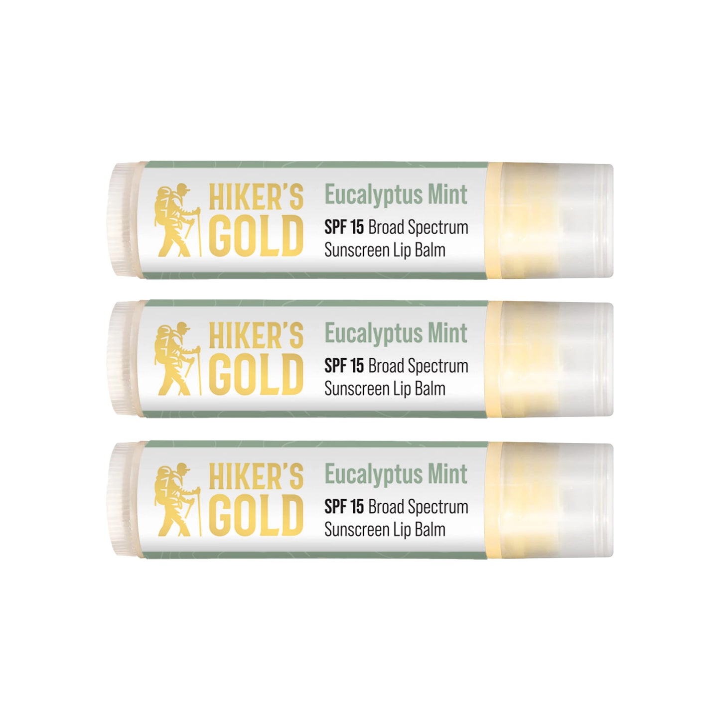 Hiker's Gold Eucalyptus Mint SPF 15 Sunscreen Lip Balm
