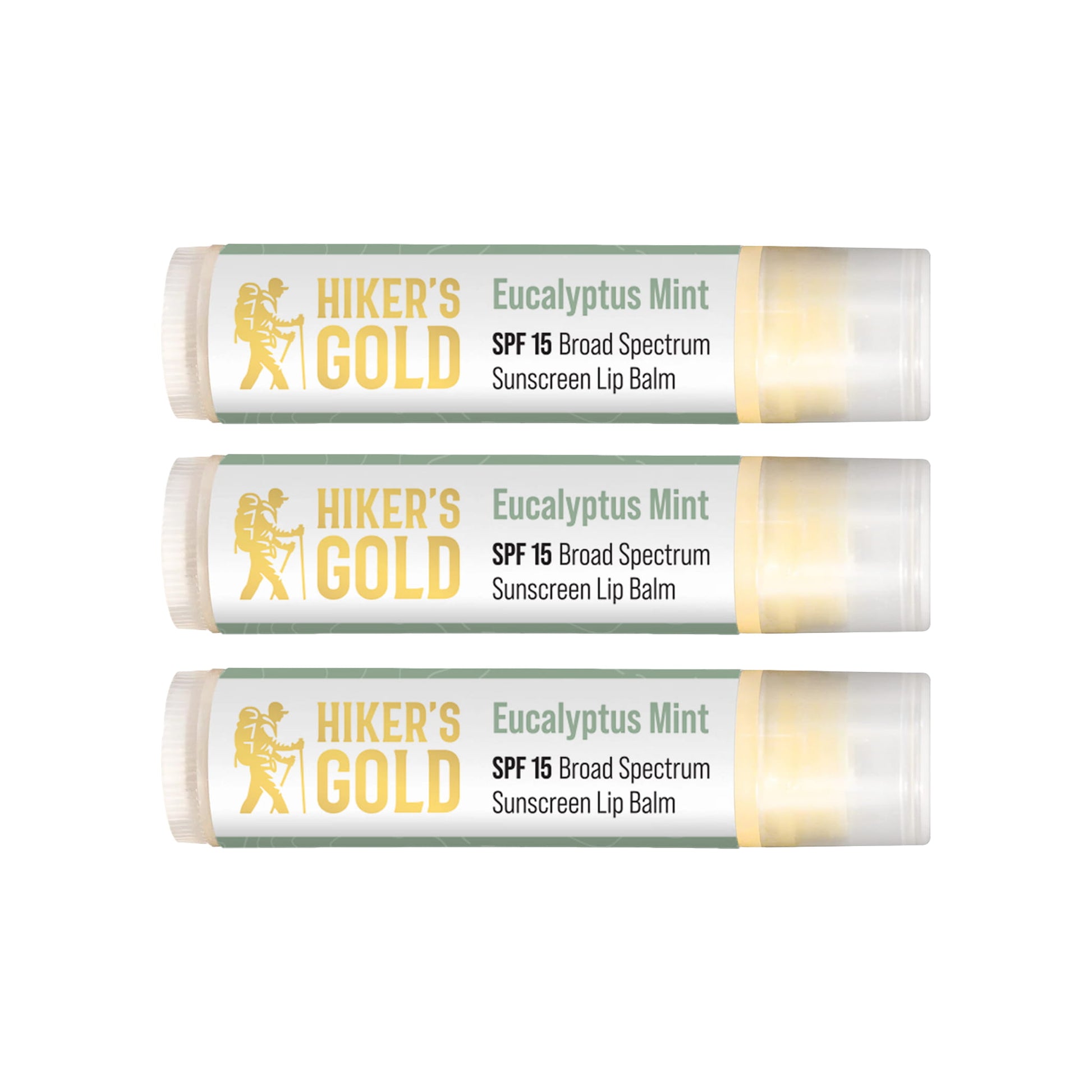 Hiker's Gold Eucalyptus Mint SPF 15 Sunscreen Lip Balm