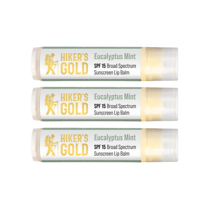 Hiker's Gold Eucalyptus Mint SPF 15 Sunscreen Lip Balm