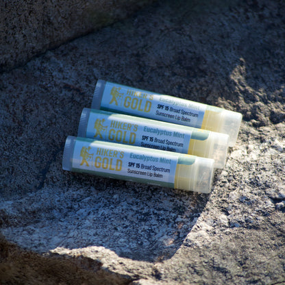Hiker's Gold Eucalyptus Mint SPF 15 Sunscreen Lip Balm