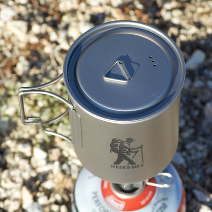 Hiker's Gold 750 ml Ultralight Titanium Pot