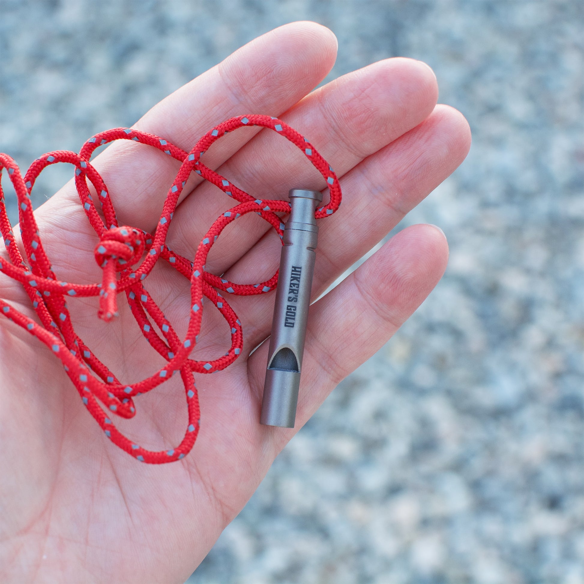 Hiker's Gold Ultralight Titanium Emergency Whistle